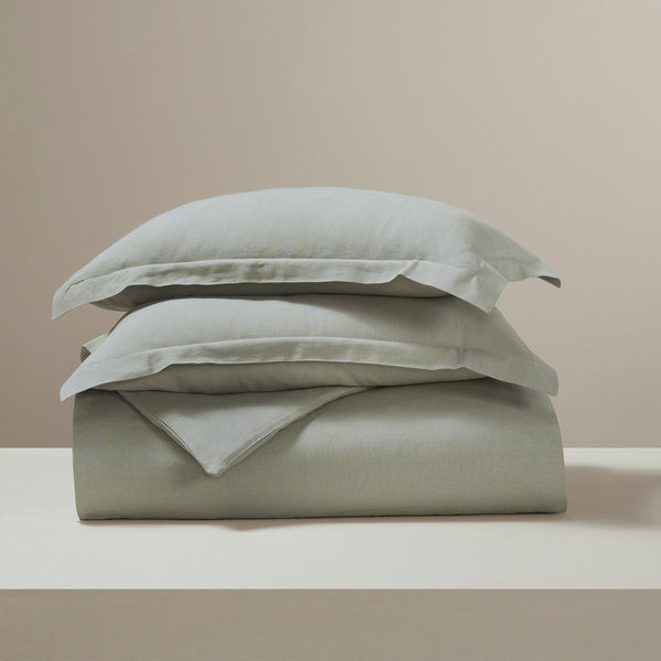 Zest linen duvet cover set by Obeetee - detail view