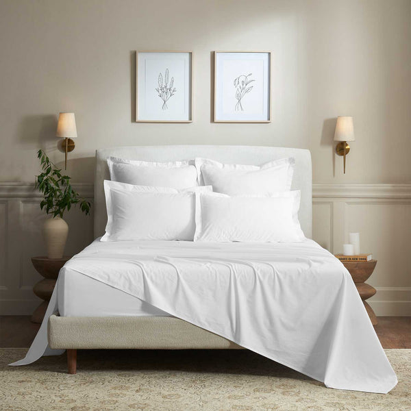 Zinia cotton percale bedsheet set by Obeetee - detail view
