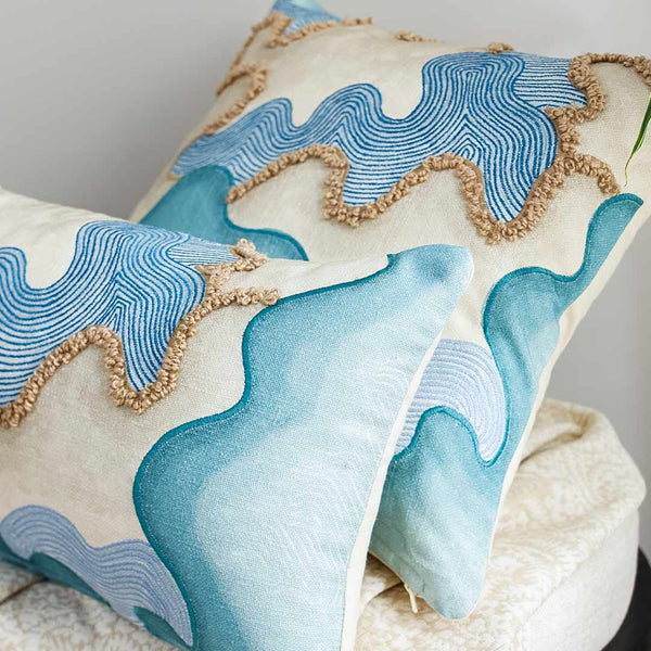 The Horizon Digital Printed Cotton Lumber Cushion Cover
