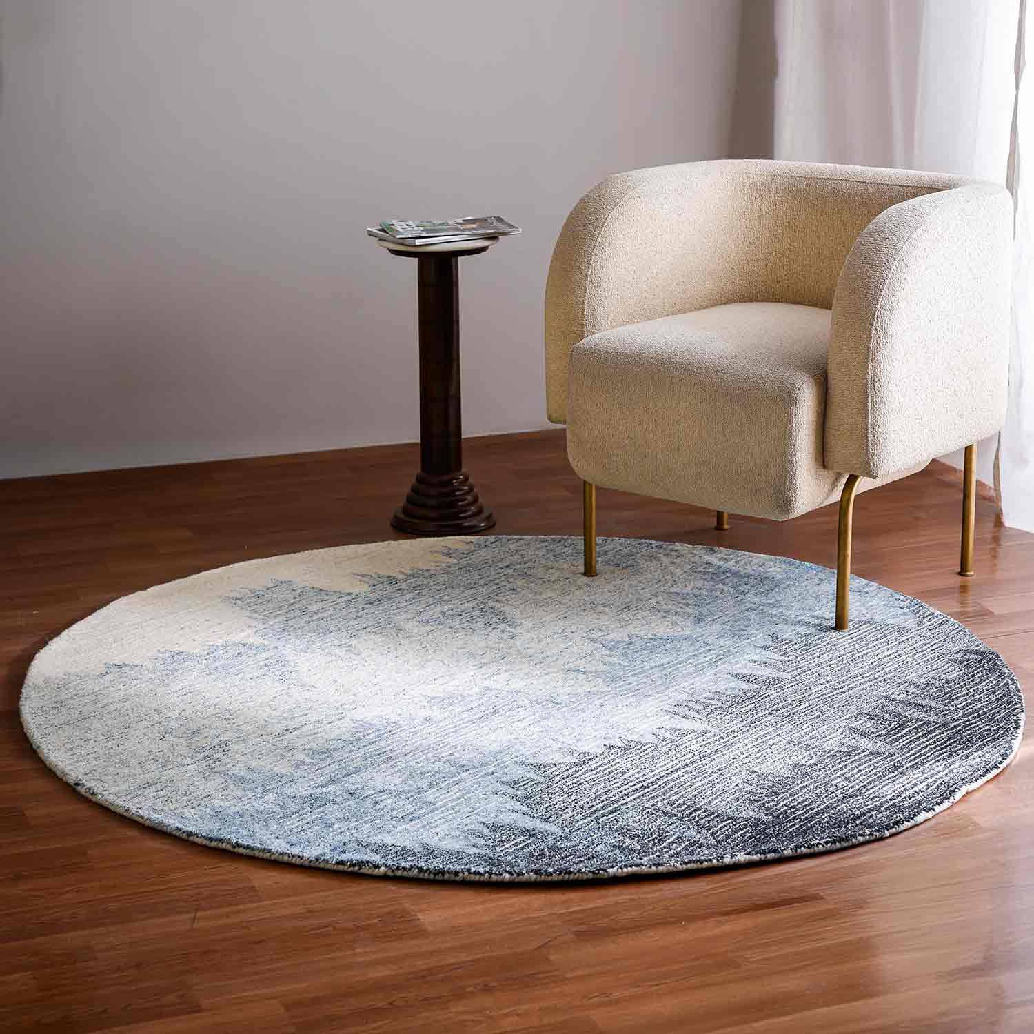Ocean Hand Tufted Woollen Round Rug