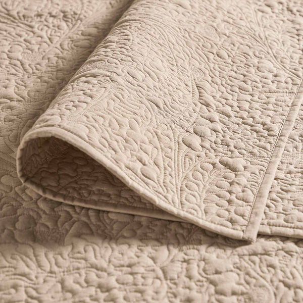 Blaze embroidered bed cover set by Obeetee - folded view