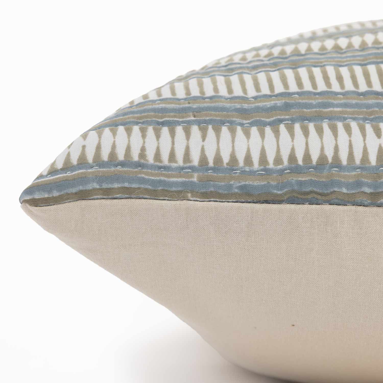 Cotton Bagru Hand-block Printed Anaya Lumbar Cushion Cover