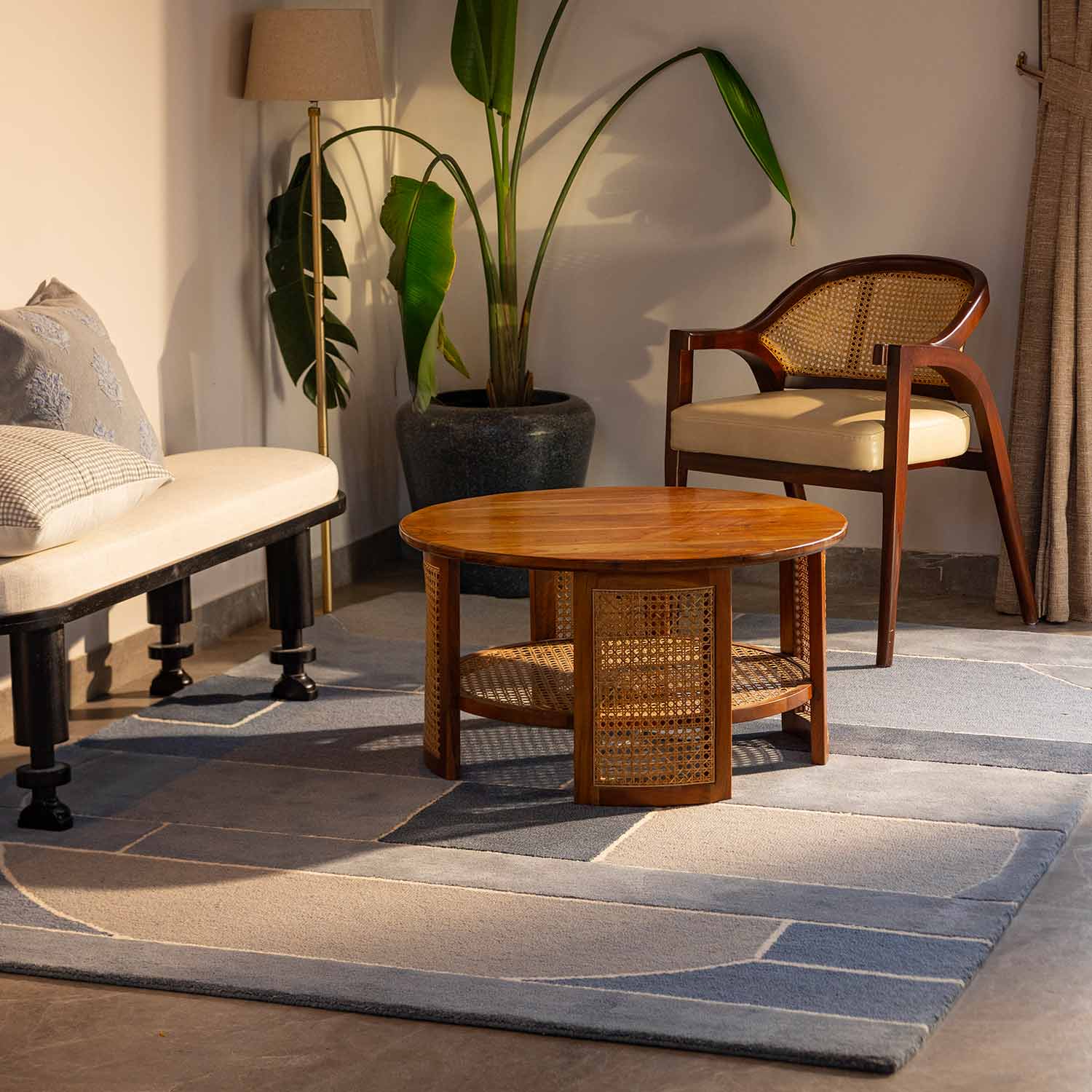 Indigo Sunset Hand Tufted Woollen Rug