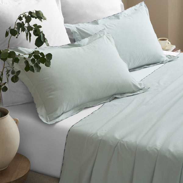 Celune cotton percale bedsheet set by Obeetee - folded view