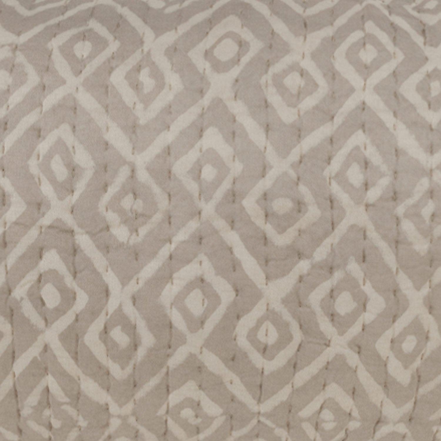 Cotton Dabu Printed And Quilted Zia Cushion Cover