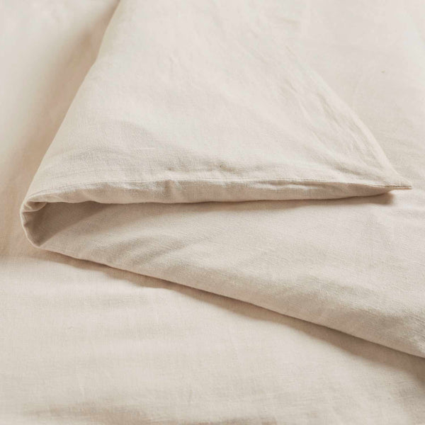Rose linen duvet cover set by Obeetee - folded view