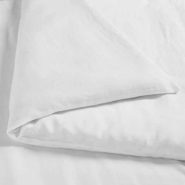 Pearl linen duvet cover set by Obeetee - folded view