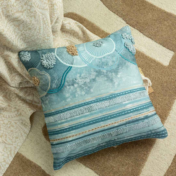 Coral Echoes cushion cover by Obeetee - full view