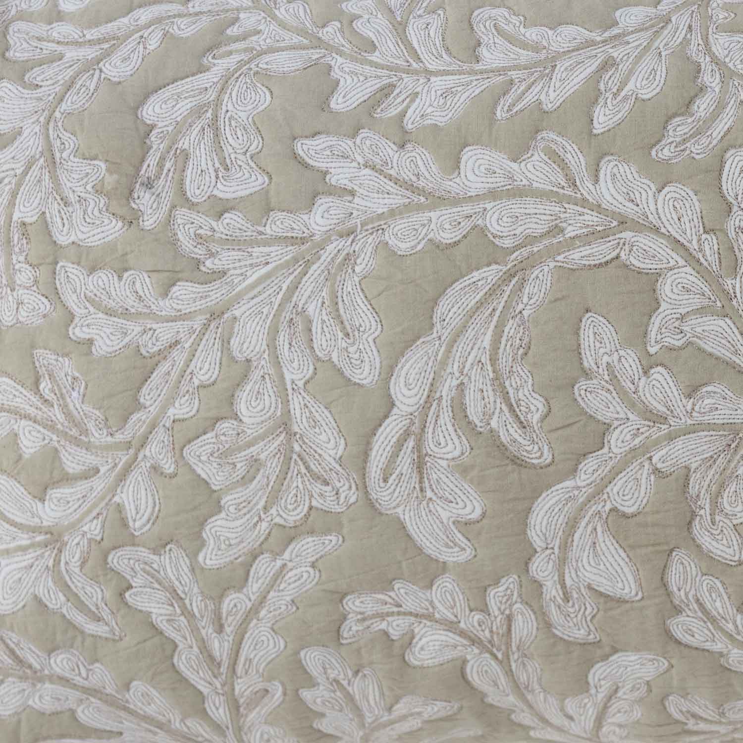 Cotton Handblock Printed and Quilted Vastira Lumbar Cushion Cover