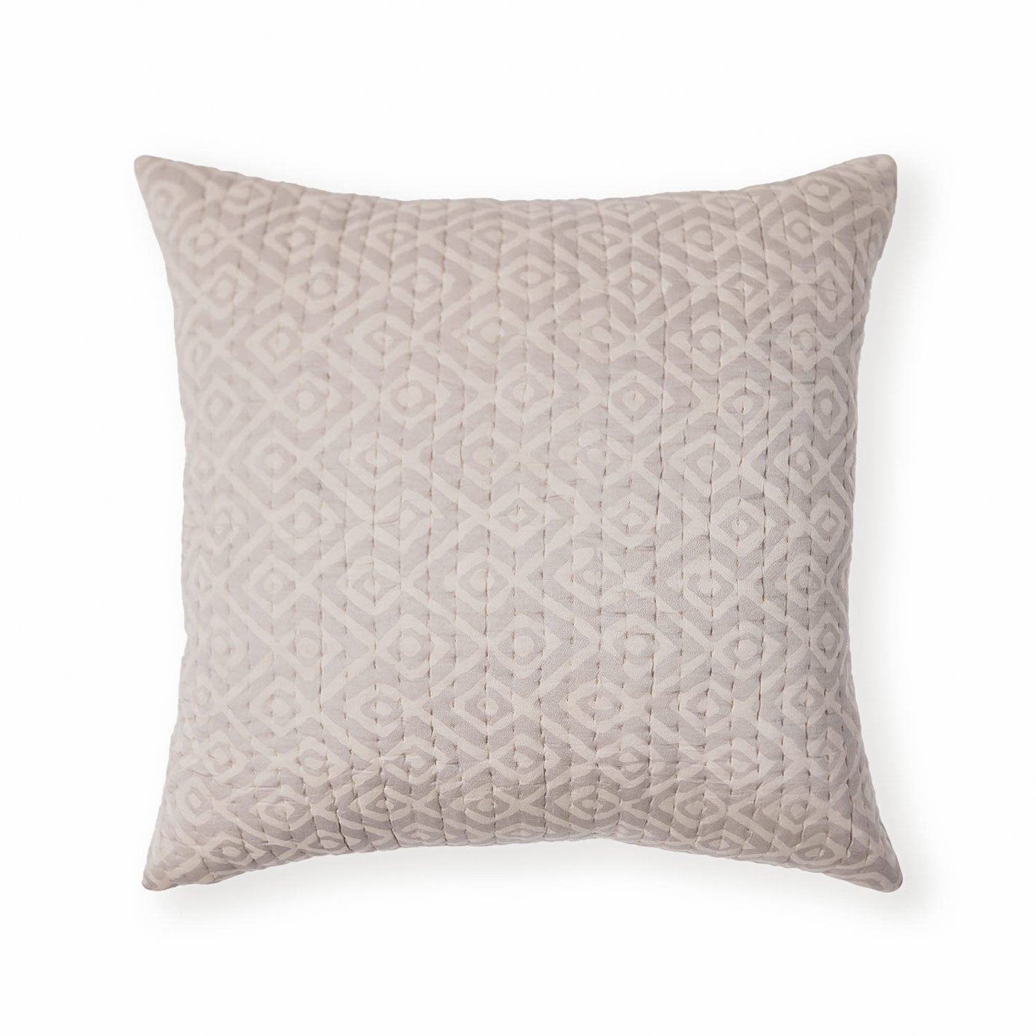 Cotton Dabu Printed And Quilted Zia Cushion Cover