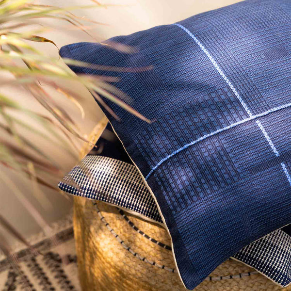Ahon hand woven cotton cushion cover by Obeetee - full view