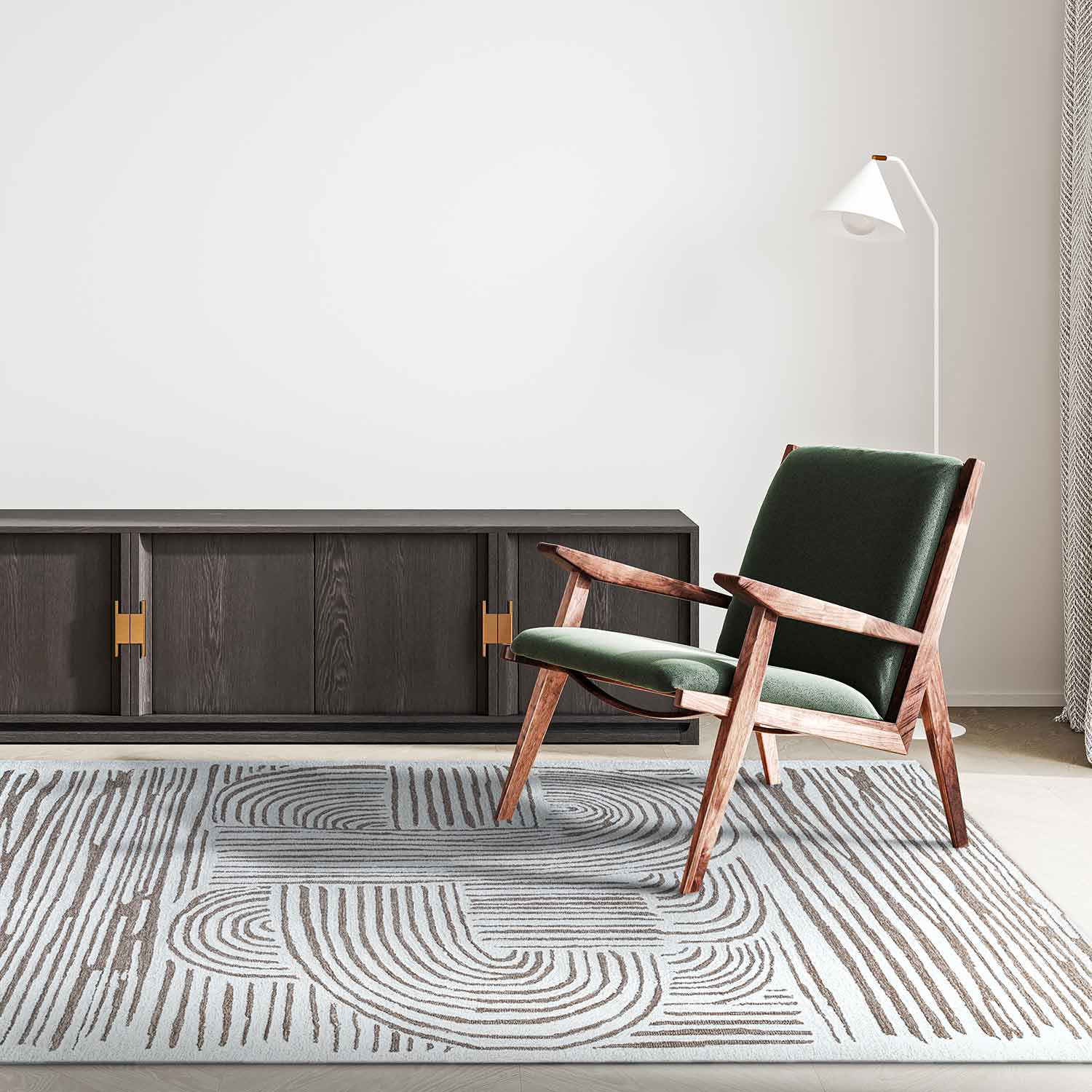 Jabari Hand Tufted Woollen And Viscose Rug