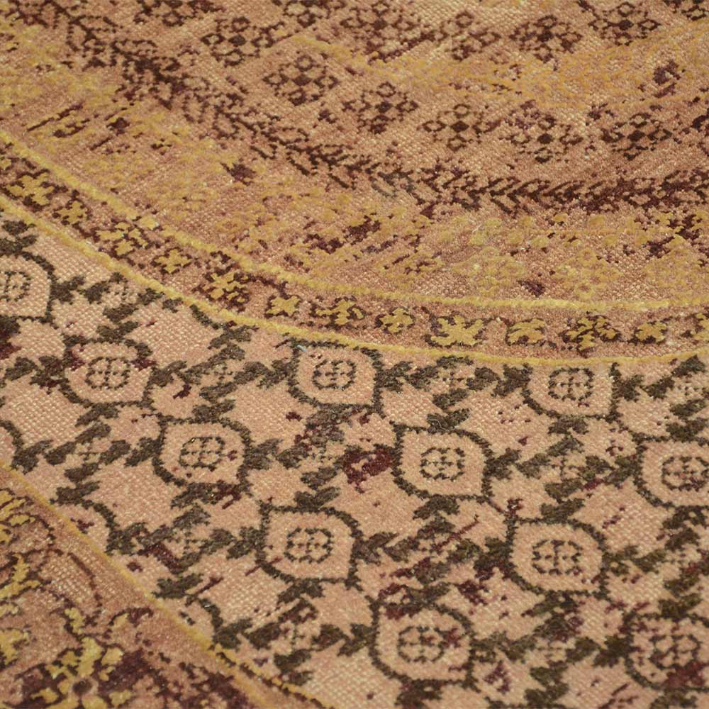 Charbagh Hand Knotted Woolen and Silk Rug