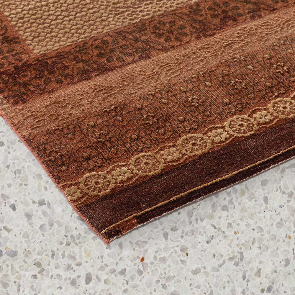 Charbagh Hand Knotted Woollen and Silk Rug