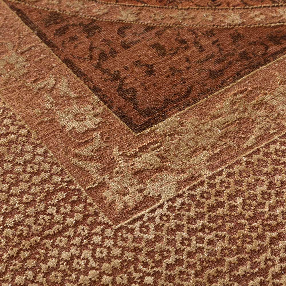 Charbagh Hand Knotted Woollen and Silk Rug