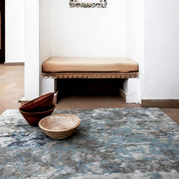 Rumi hand tufted wool and viscose rug by Obeetee - full view