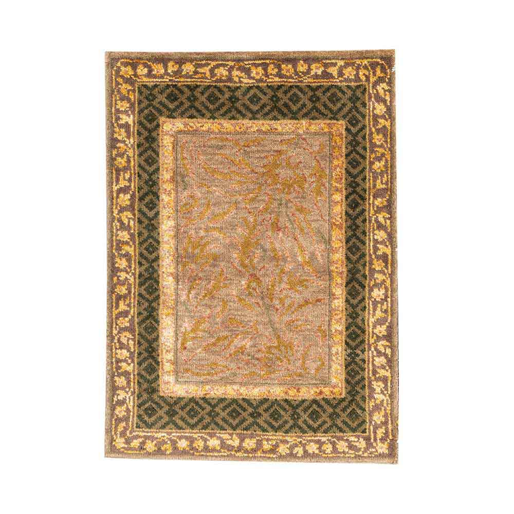 Aman Hand Knotted Woollen and Viscose Rug