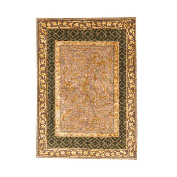 Aman Hand Knotted Woollen and Viscose Rug