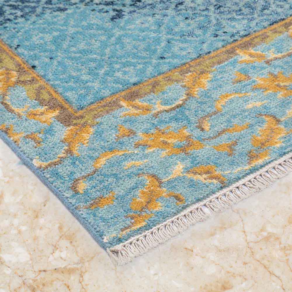 Upasana Hand Knotted Woollen and Viscose Rug