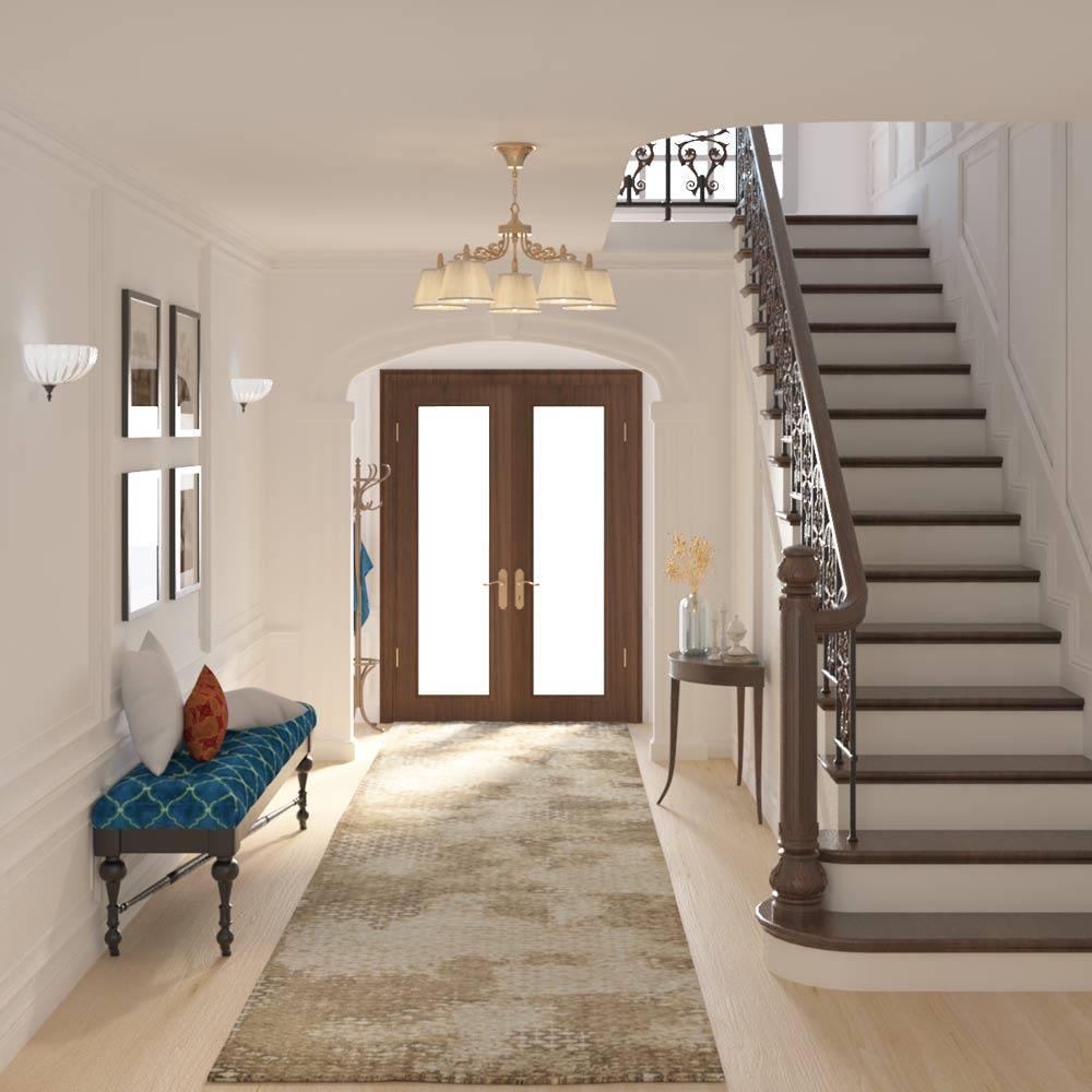 Anemone Hand Knotted Woollen and Viscose Rug