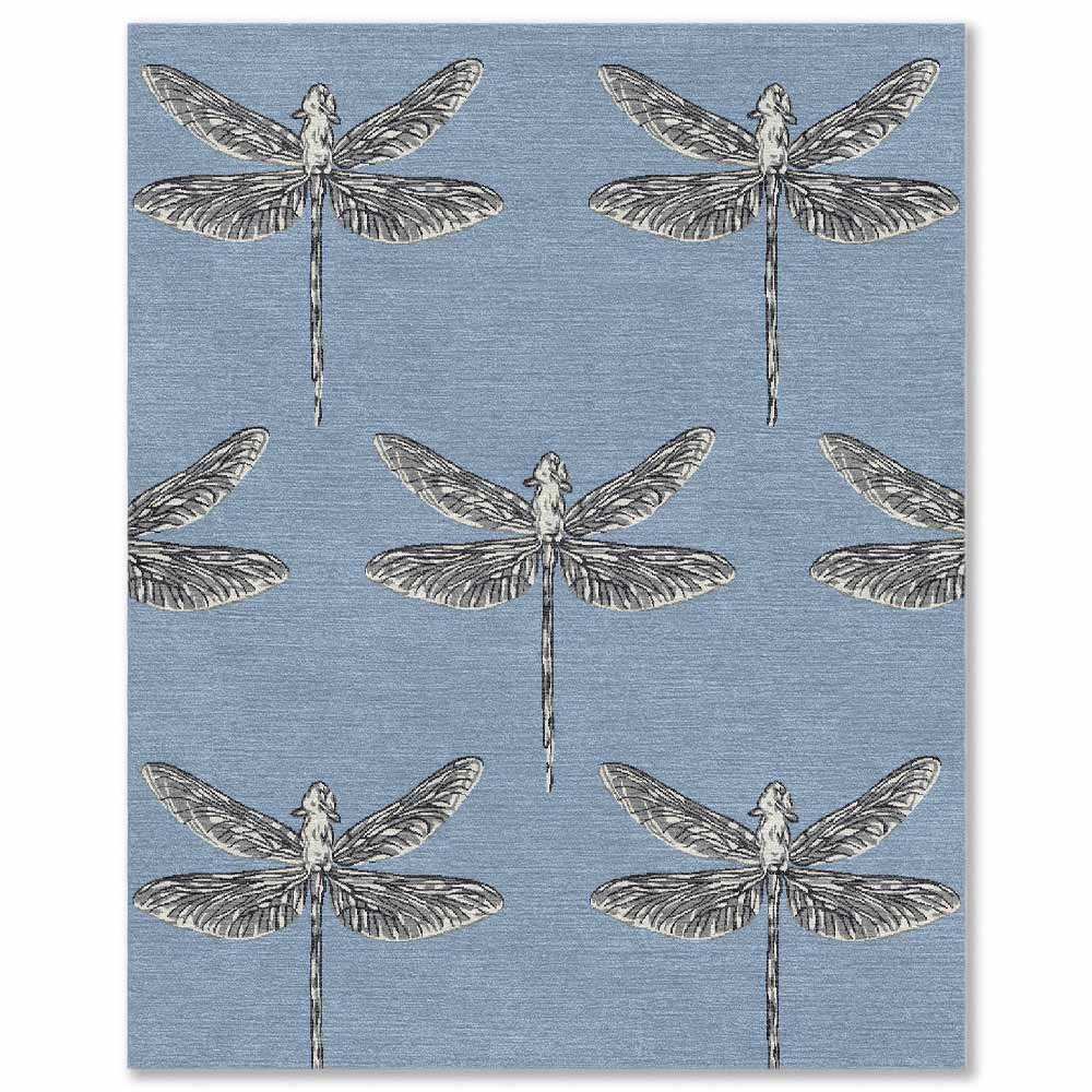 Dragonfly Hand Tufted Woollen Rug By Anita Dalmia