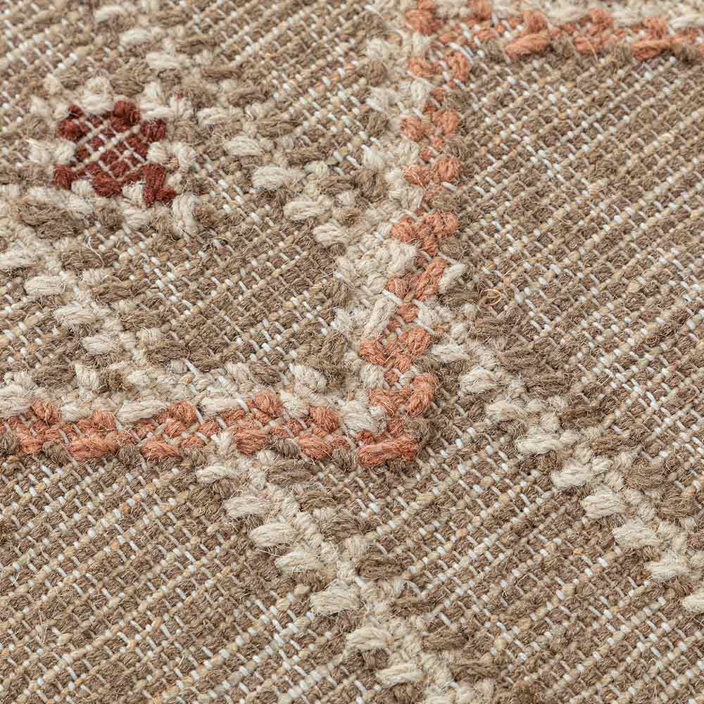 Porticoo Hand Woven Woollen and Jute Dhurrie