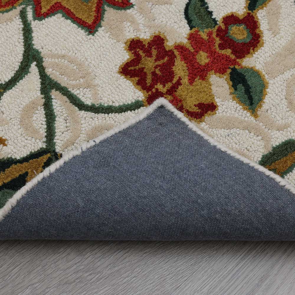 Floral Damas Hand Tufted Woollen Rug
