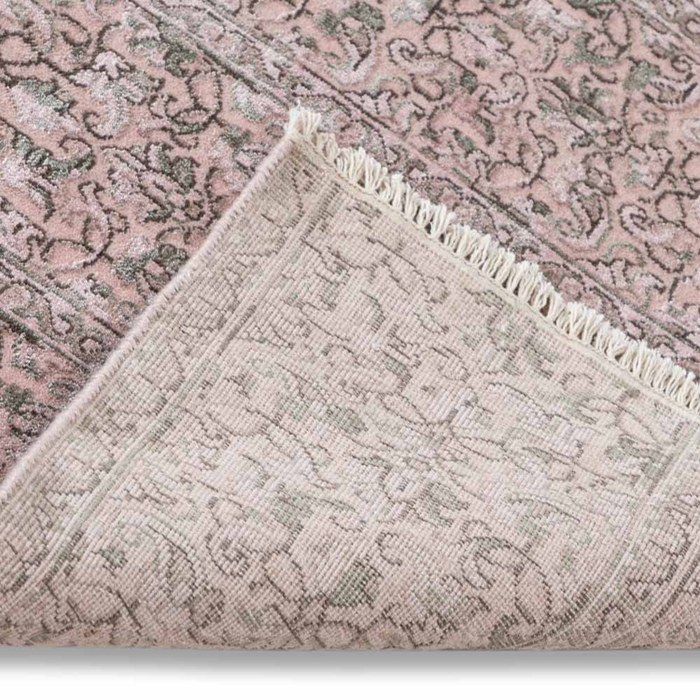 Lineflower Hand Knotted Woollen and Viscose Rug By Anita Dalmia