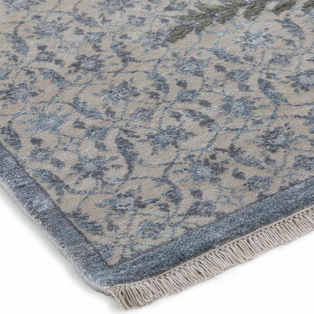 Hibiscus Hand Knotted Woollen And Viscose Rug By Anita Dalmia