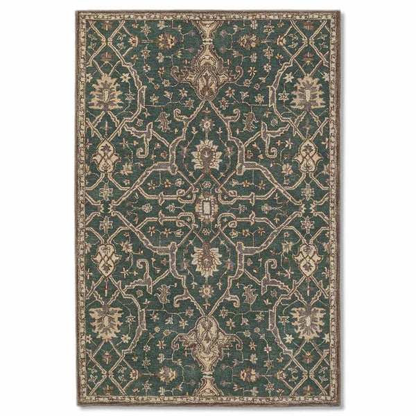 Zamiya hand tufted woollen rug by Obeetee - angle view