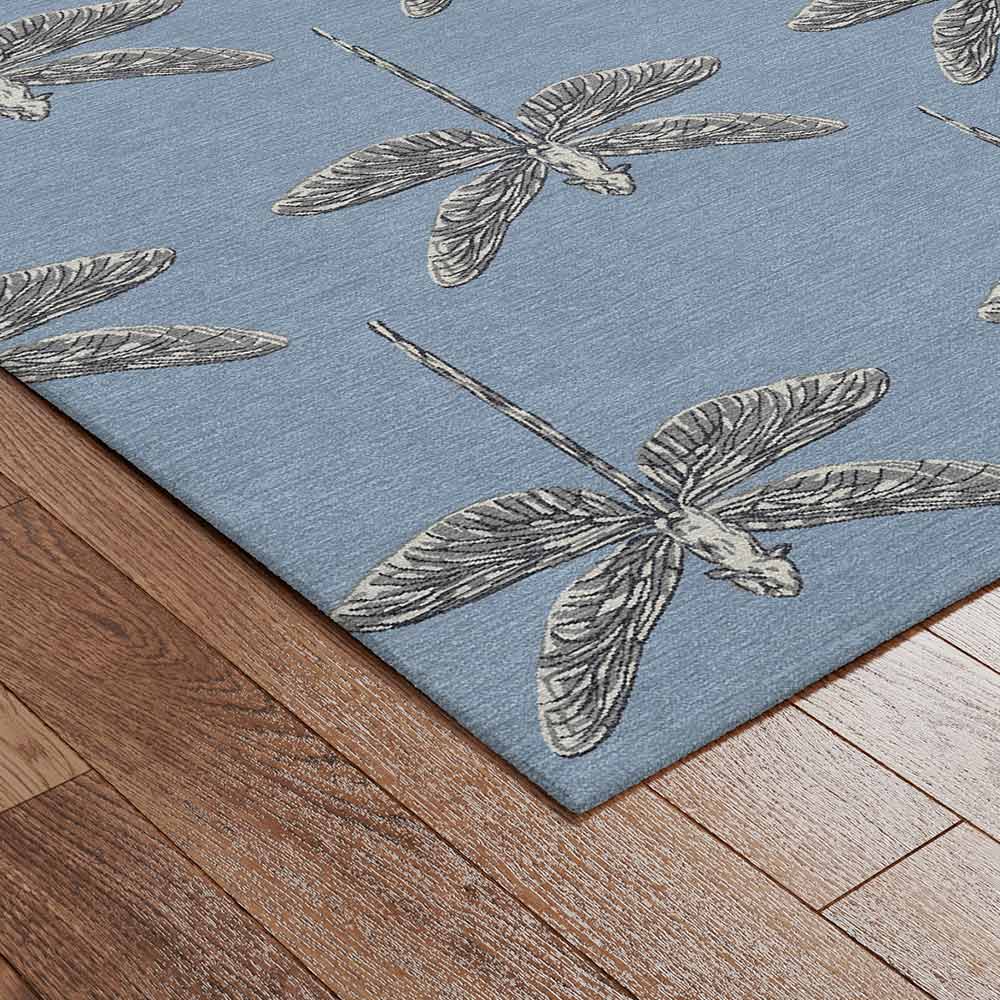 Dragonfly Hand Tufted Woollen Rug By Anita Dalmia