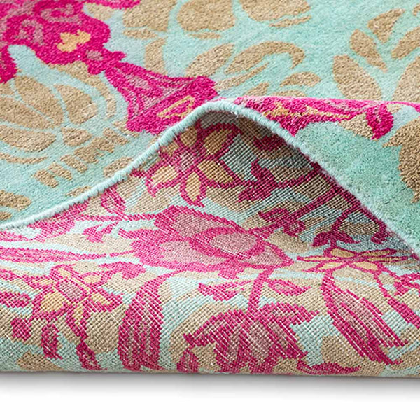 Runnner Hand Knotted Woollen and Silk Rug By Anita Dalmia