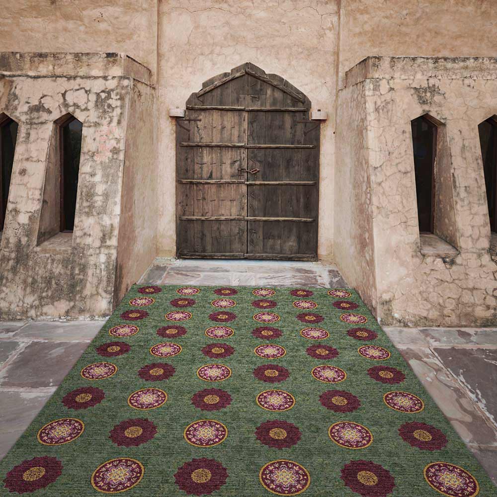 Capre Hand Knotted Woollen and Viscose Rug By Anita Dalmia