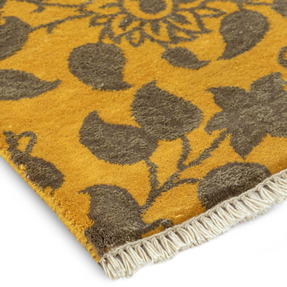 Parrot Hand Knotted Woollen and Viscose Rug By Anita Dalmia