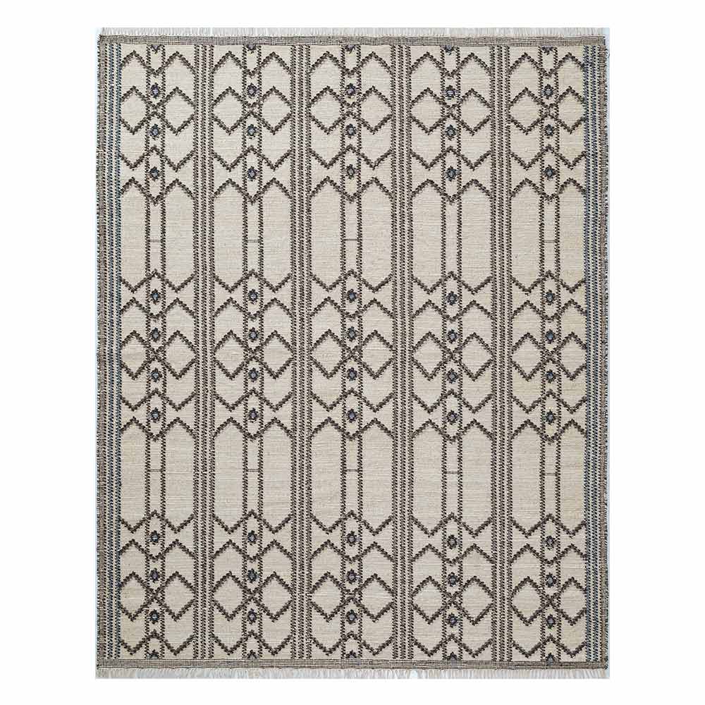 Porticos Hand Woven Woollen and Jute Dhurrie