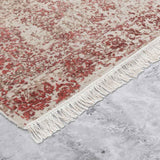 Rose Hand Knotted Woollen and Viscose Rug