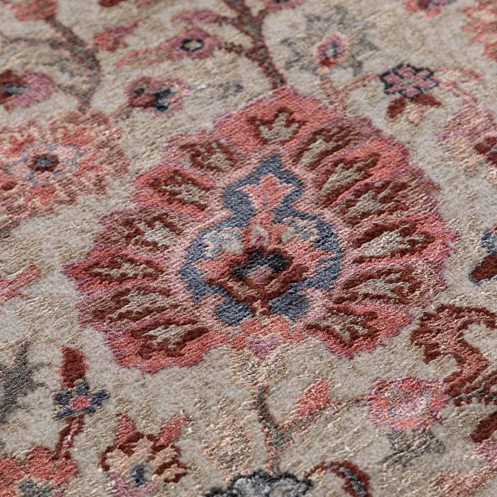 Vasyl Beige Hand Knotted Silk and Woollen Rug By JJ Valaya