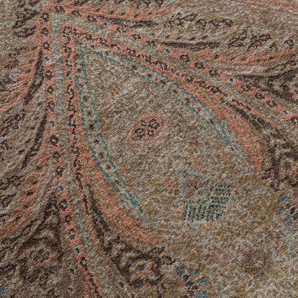 Jamawar Hand Knotted Silk And Woollen Rug By Jj Valaya