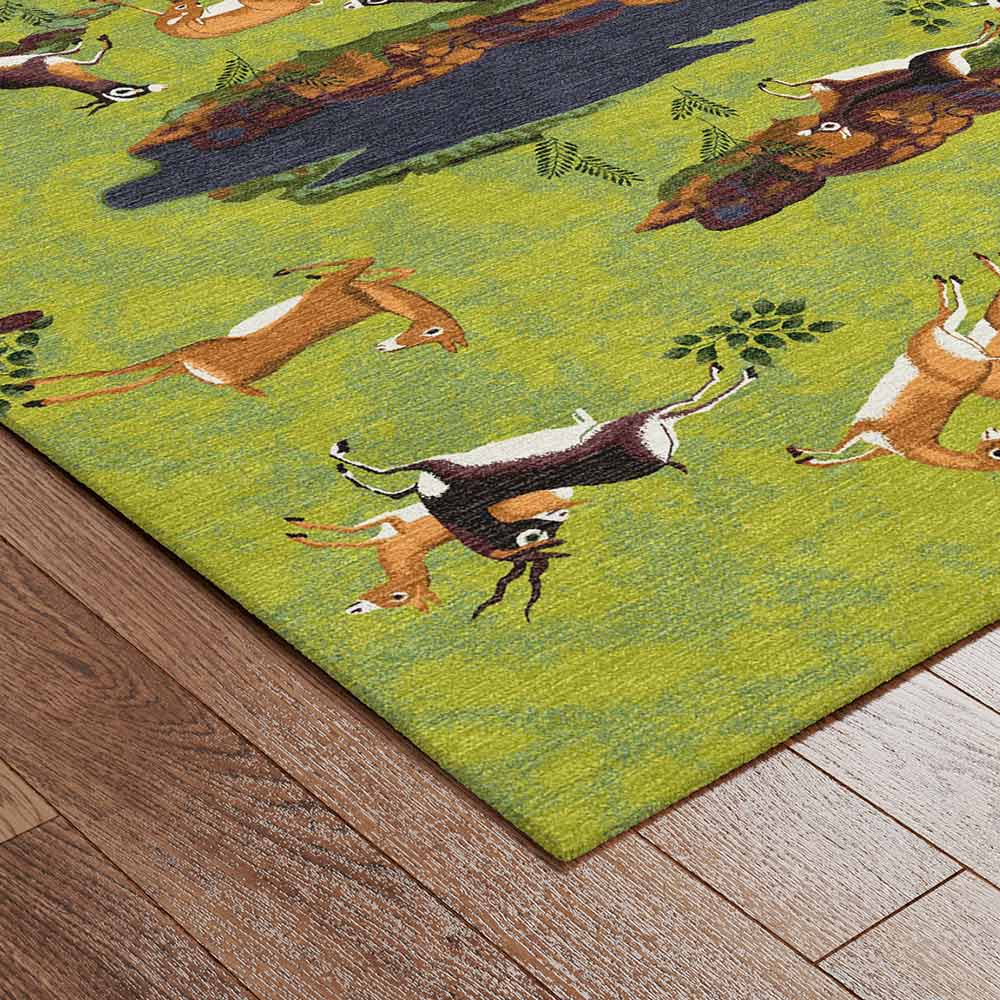 Deamflum Hand Knotted Woollen and Silk Rug By Anita Dalmia
