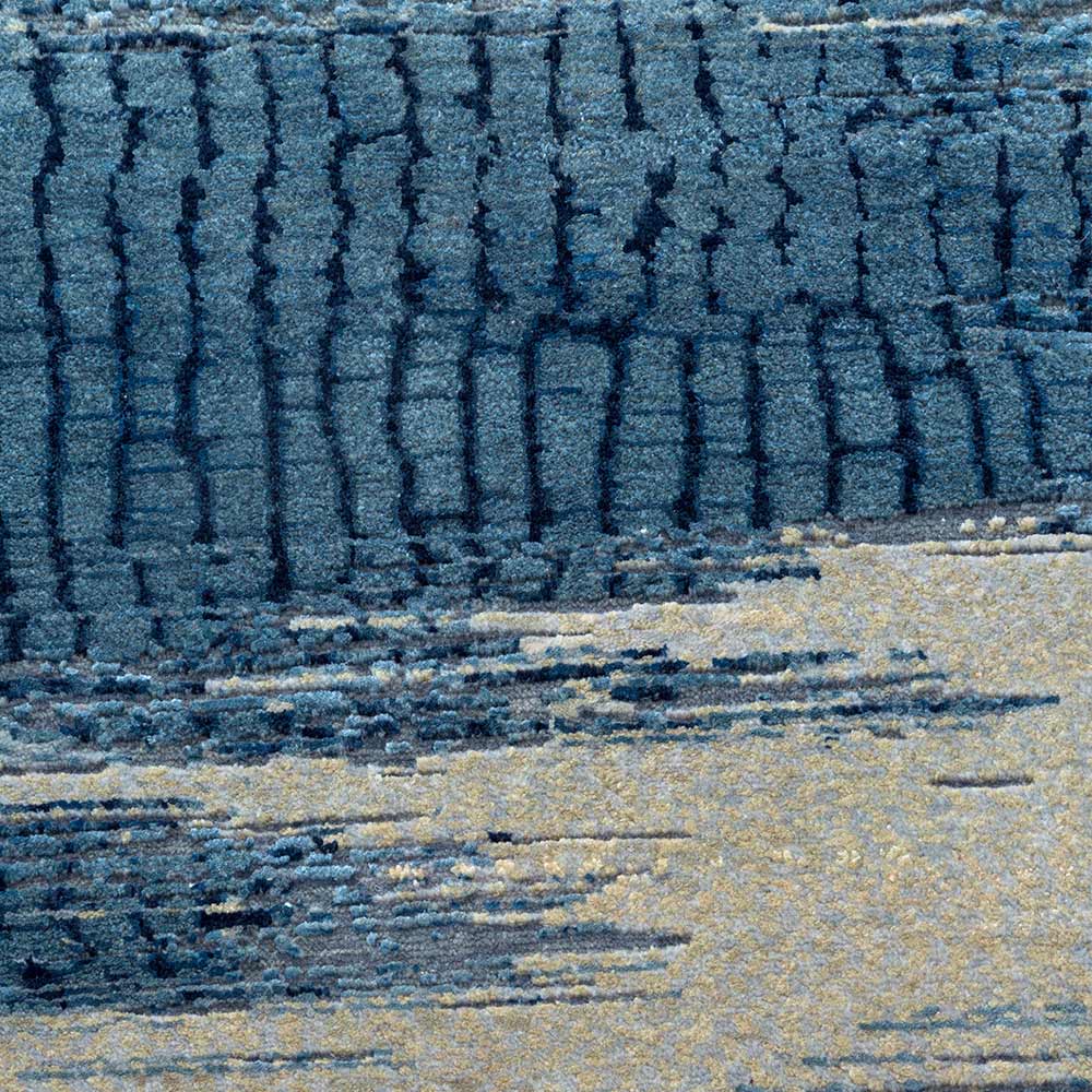 Leheriya Hand Knotted Woollen and Silk Rug