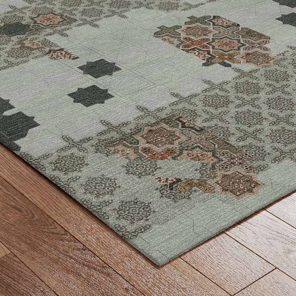 Botanical Hand Knotted Woollen and Viscose Rug By Anita Dalmia