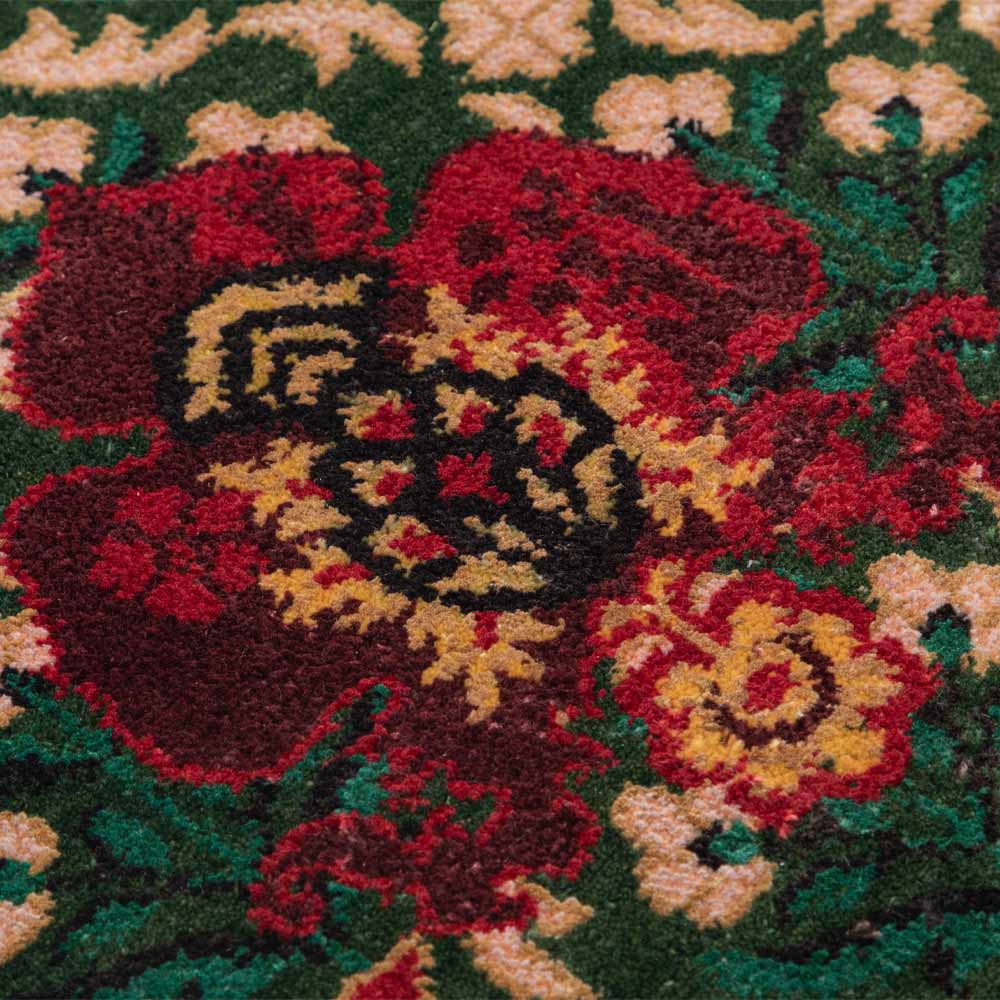 Damask Hand Knotted Woollen and Viscose Rug By Anita Dalmia