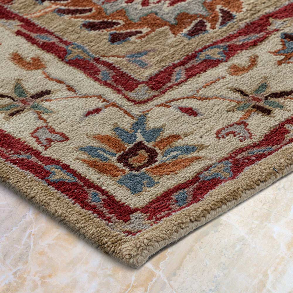 Palmette Hand Tufted Woollen Rug