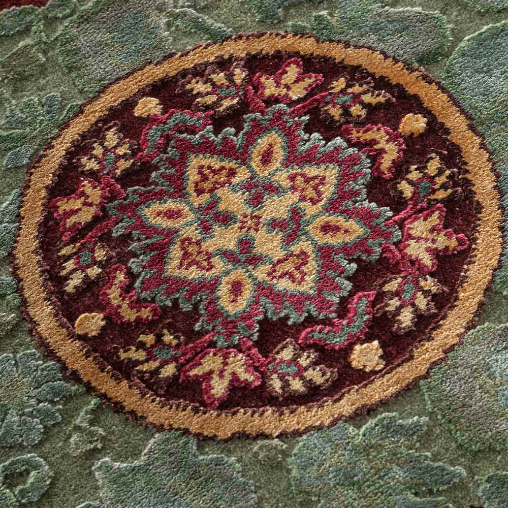 Capre Hand Knotted Woollen and Viscose Rug By Anita Dalmia