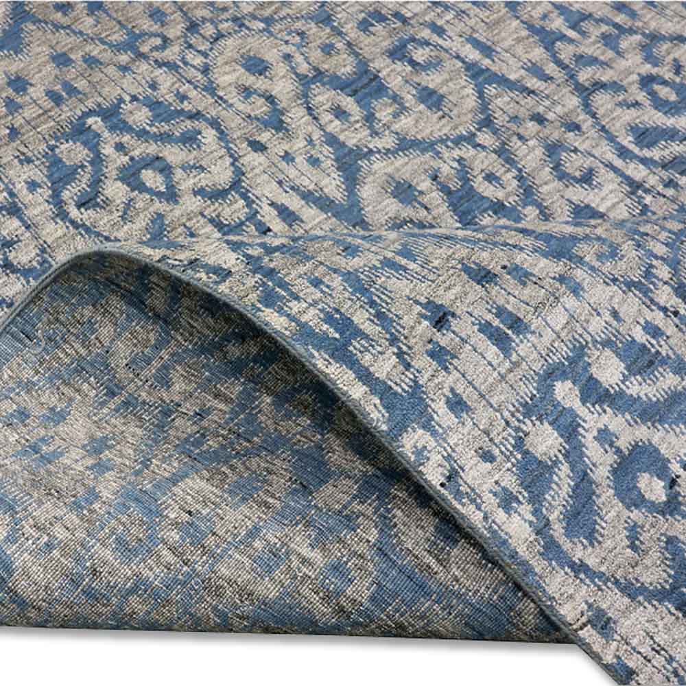 Lahote Hand Knotted Woollen And Viscose Runner