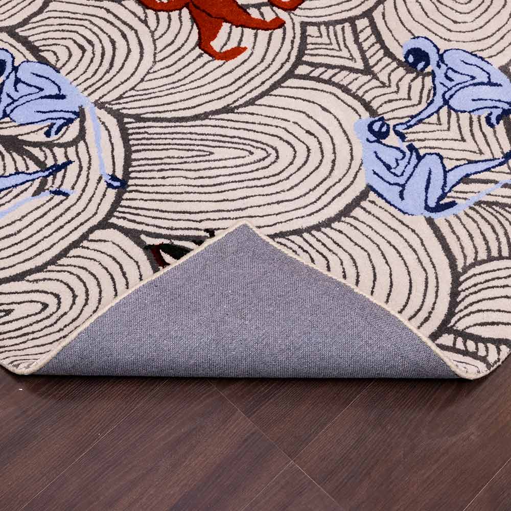 Monkey See Monkey Do Hand Tufted Woollen Rug By Anita Dalmia