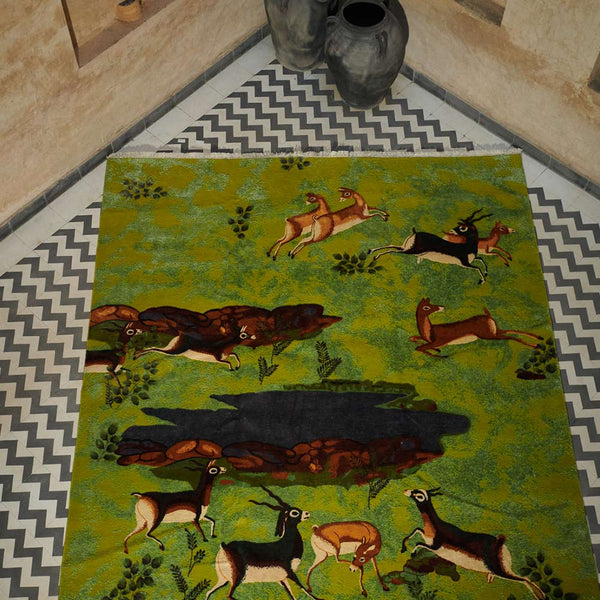 Deamflum Hand Knotted Woollen and Silk Rug By Anita Dalmia