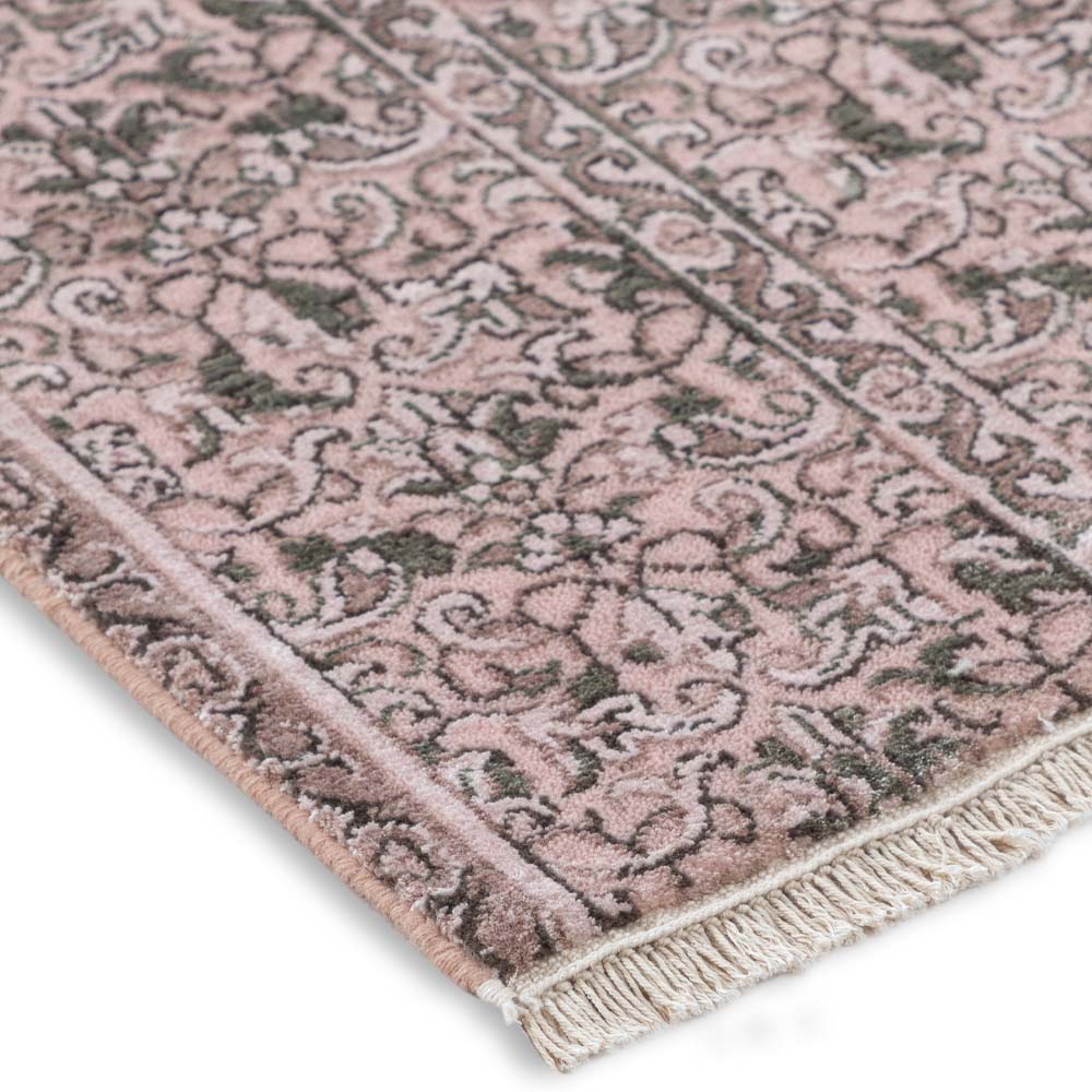 Lineflower Hand Knotted Woollen and Viscose Rug By Anita Dalmia