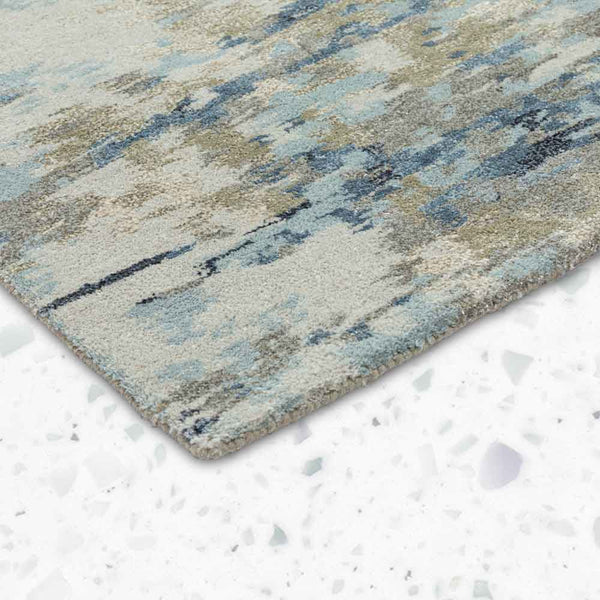 Rumi hand tufted wool and viscose rug by Obeetee - detail view