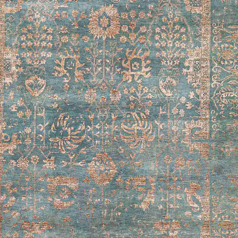Botanicab Hand Knotted Woollen and Viscose Rug